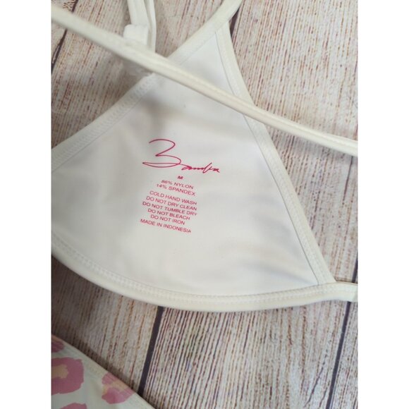 BAMBA SWIMWEAR Women's Pink Cheetah Bikini Two Piece Size Medium READ - Picture 8 of 8